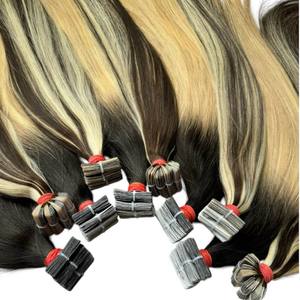 Haute qualité 100% humain vietnamien Double dessiné Extensions de cheveux crus naturel Remy bande queue de cheval cheveux russe Extension de bande de cheveux - Product Image 1