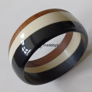 Chic Wooden <b>Bangles</b> for Women Bulk Jewelry for Retail and Export by Tradebyd - Product Image 6