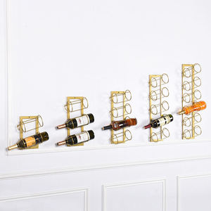 Porte-bouteilles mural en bois et fer, style panneau, décoration moderne pour la maison, vente chaude - Product Image 5