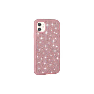 เคสป้องกันเพชรพลอยเทียมเงาสุดหรูสำหรับ iPhone 11 Pro 14 PLUS 13 PRO MAX-สีชมพูแวววาว - Product Image 1