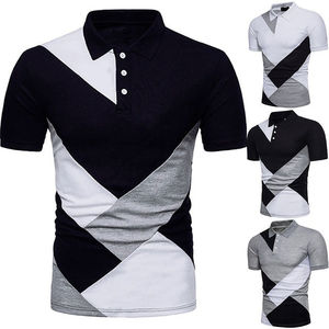 Ropa de moda de calidad personalizada Casual manga corta 230 Gsm algodón camiseta Stand Collar hombres camisa Polo de talla grande - Product Image 4