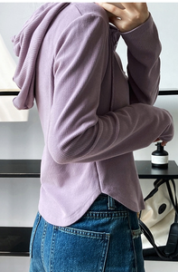 Winter Embroidered Custom Printed Relaxed Fit Lightweight Insulating <b>Hoodie</b> for Chilly Evenings & Travel Lounging 100% Cotton - Product Image 5