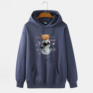 OEM personalizable 550 GSM 100% algodón polar pulóver con capucha hombres DTF Logo Transferencia de Calor peso pesado Sudadera Capucha sólido invierno - Product Image 1