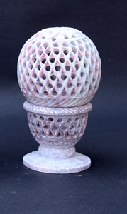 Đá tự nhiên thủ công chạm khắc hình bầu dục t-ánh sáng Hàng Mã người giữ ngọn nến soapstone giáng sinh trang trí nội thất Công Giáo - Product Image 2