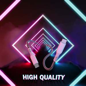 Boîtier en PVC 60W, câble de données USB-C à charge rapide, compatible avec téléphone portable, batterie externe pour voiture, blindage de tresse d'ordinateur - Product Image 2