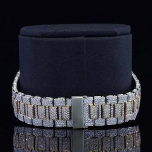Montre de luxe pour homme avec diamants de laboratoire, chronographe automatique, étanche et entièrement sertie de diamants. Ceci - Product Image 3