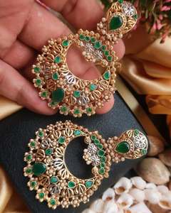 Conjunto de Joyería Pakistaní de 2 Piezas, Estilo Jhumka, de Acero Inoxidable, a Precios Muy Razonables - Product Image 2