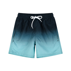 Short de Bain en Polyester Respirant et Élastique à Taille Moyenne pour Homme, Doublure en Maille Respirante, Teint en Plaine, 100% - Product Image 1