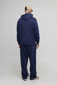 Chándal de hombre de algodón OEM/ODM 100% logotipo bordado personalizado peso pesado 480GSM color sólido streetwear Conjunto de jogging para hombre - Product Image 6