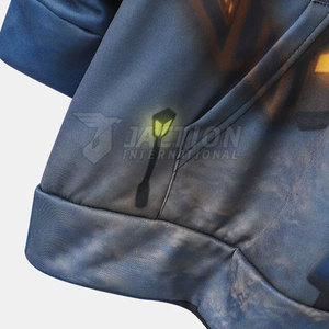 เสื้อฮู้ดดี้ดีไซน์ใหม่ ผ้าฟลีซลำลองสำหรับฤดูหนาว โพลีเอสเตอร์ 100% พิมพ์ลายแบบซับลิเมชั่น ระบายอากาศได้ดี แห้งเร็ว ขายดี MOQ ต่ำ - Product Image 5