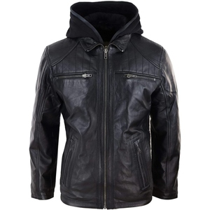 Chaqueta de Cuero de Oveja Auténtico para Hombre, Estilo Casual, Chaqueta de Motociclista, Prenda Exterior Suave y Genuina para Invierno y Otoño - Product Image 6