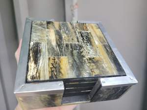 Dessous de verre en corne de buffle indien antique Dessous de verre en corne Tapis et tampons Meilleure qualité Ustensiles de cuisine Dessous de verre de table Sublimation Gradient Cork - Product Image 3