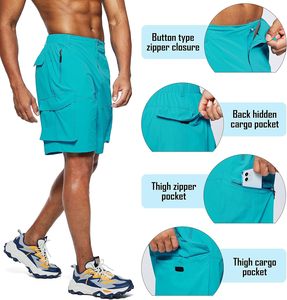 TESSUTO Pantalones Cortos para Hombre, Shorts Cargo de Secado Rápido para Senderismo, Viajes al Aire Libre con Múltiples Bolsillos para Deportes de Aventura y Pesca - Product Image 4