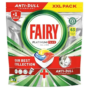 <b>fairy</b> Platinum Plus All in One <b>Dishwasher</b> Tablets Lemon, 63 Tablets - Product Image 5