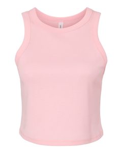 Gym Fitness <b>Vest</b> Yoga Sports Women Cropped pink Tank Top WOMEN'S MICRO RIB RACER Crop TANK Top Solid Tank Top - Product Image 1
