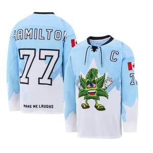 Camisetas de Hockey sobre Hielo Personalizadas al por Mayor, Sublimadas, Transpirables, de Secado Rápido, que Absorben la Humedad, de Spandex/Poliéster - Product Image 1