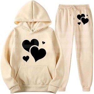 2025 unisexe sweat à capuche pantalons de survêtement 330 et 550 GSM survêtement ensembles bouffée impression survêtements pour automne nouveau Style 2 pièces survêtements - Product Image 4