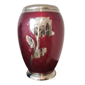 Urnas de cremación de latón para adultos azules, urnas funerarias de Metal al por mayor indias con hermosa banda de grabado hecha en India - Product Image 2