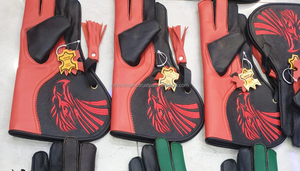 ถุงมือฟอลคอนรี่หนังวัวสองชั้นพร้อมปลอกแขนยาวและปักลายหัวนกอินทรีออกแบบเครื่องมือการเล่นเกม - Product Image 3