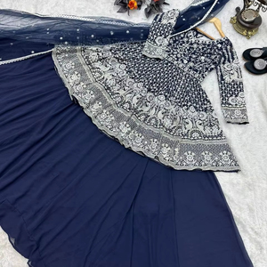 <span class=keywords><strong>Georgette</strong></span> sharara kurta của phụ nữ với bộ dupatta - Product Image 1