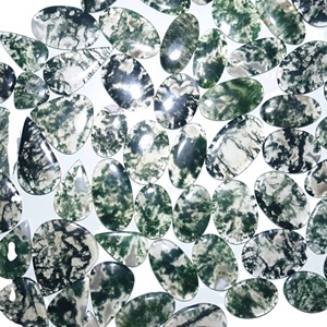 อัญมณีอาเกตมอสธรรมชาติขายส่งอาเกตมอสธรรมชาติอัญมณีอาเกตที่สวยงามสําหรับการทําเครื่องประดับ - Product Image 1