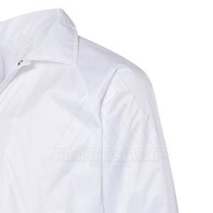 Coupe-vent graphique brodé avec logo personnalisé du fabricant Veste de sport pour hommes en nylon uni boutonné - Product Image 5