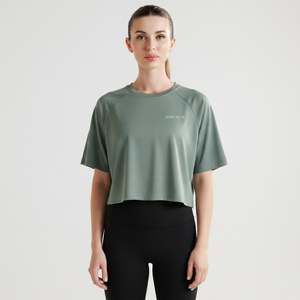 เสื้อยืดฝึกซ้อมถักนิตติ้งสีเขียวอ่อน GAI - Product Image 1