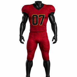 Custom American Football Uniform Set Wholesale Jersey <b>Pants</b> Breathable <b>Mesh</b> Team Sports Wear OEM Bulk - Product Image 1