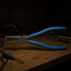 Pelacables Negro para Hilos de 0.8-6.0mm con Práctico Protector de Mano, Cuchilla y Herramienta - Product Image 3