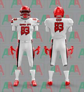 Conjunto de ropa de fútbol americano personalizable, pantalones y calcetines de Jersey transpirables con nombre de jugador y logotipo, opciones de talla grande de alta calidad - Product Image 3