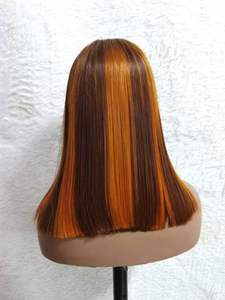 Pelucas frontales de cabello humano real cortas rectas de encaje completo transparente de alta calidad para mujer - Product Image 3