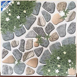 Carreaux de céramique carrés modernes antidérapants, finition en sucre mat, antibactérien résistant aux taches, pour sols intérieurs et extérieurs solides - Product Image 4