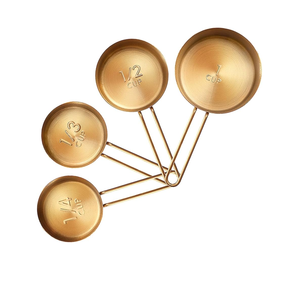 Cuchara medidora de latón de excelente calidad, cuchara medidora con mango en relieve para uso doméstico en la cocina - Product Image 4