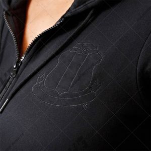 Sudadera con capucha con relieve de medianoche para mujer, sudadera griega de talla real con bolsillos de canguro para invierno - Product Image 2