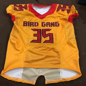 Maillot de football américain de qualité supérieure, prix de gros, short, séchage rapide, respirant, logo personnalisé, broderie en twill, pour hommes - Product Image 2