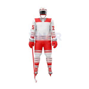 Uniformes de hockey sobre hielo unisex de diseño personalizado Ropa deportiva de equipo con todos Los tamaños disponibles Hecho de poliéster Servicios OEM para adultos - Product Image 4