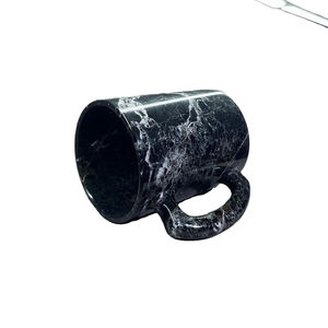 Taza de café de ónix negro, taza de piedra de ónix, taza de mármol de ónix de cerámica - Product Image 2