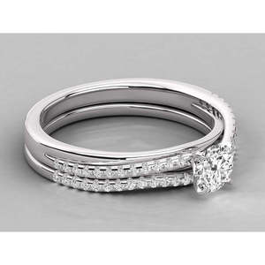 Bague pour femme en or 10 carats avec diamant solitaire cultivé en laboratoire - Product Image 4