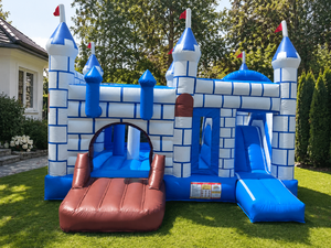 Parque Infantil Inflable Profesional de 5x5x4 m – Castillo Inflable de PVC con Tobogán – Uso Profesional en Interiores/Exteriores – Cumple con las Normas de la UE - Product Image 1