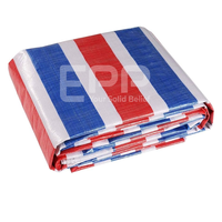 Bâche rayée tricolore en tissu HDPE/LDPE tissé, imperméable, anti-UV, pour tente et textile de maison, fabrication usine Vietnam, vente en gros