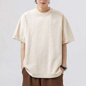 เสื้อยืดผ้าฝ้ายโอเวอร์ไซส์สำหรับผู้ชายเสื้อยืดลายปักโลโก้ตามสั่งขนาด230 GSM 100% - Product Image 5