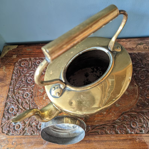 Antique Victorian Brass <b>Kettle</b> with Lid Metal <b>Tea</b> <b>Kettle</b> Handle and Spout Vintage Home Kitchenalia Victoriana - Product Image 5