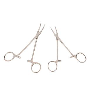 Pinzas de Acero Inoxidable con Punta Curva y Recta, Pinzas de Bloqueo, Pinzas Hemostáticas Manuales, Kit de Herramientas Quirúrgicas, Certificación CE - Product Image 4