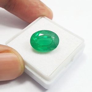 Calidad de exportación 100%, piedra de corte redondo de Esmeralda zambiana Natural, piedra preciosa de Esmeralda suelta para uso de joyería a precios a granel, OEM - Product Image 1