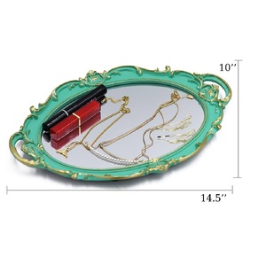 Bandeja para servir comida de Metal hecha a mano de diseño moderno y de primera clase, bandeja para servir de Metal con acabado antiguo hecha a mano personalizada - Product Image 3