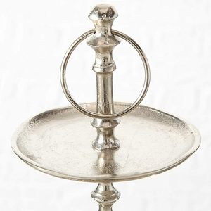 Aluminium <b>Decorative</b> <b>Cake</b> Stand Silver Aluminium 48CM Aluminium MADE in INDIA - Product Image 2