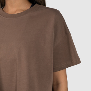 2023 Summer Custom Logo Women Clothing Blank <b>Short</b> <b>Sleeve</b> Cotton <b>Knitted</b> Crop <b>Top</b> T-Shirt - Product Image 4