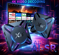 Nouvelle Box TV Android 14 AI X96 M300 M200 Amlogic S905X5M 4 Go RAM 64 Go ROM Wi-Fi Double Bande 2.4G/5G TVBOX 4K Smart Android Box Décodeur