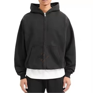 Sweat-shirts unisexes surdimensionnés en coton 100% 500 GSM, lavage à l'acide, effet délavé, logo personnalisé, streetwear d'hiver de haute qualité - Product Image 4
