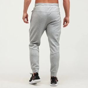 Pantalons de survêtement décontractés pour hommes, taille mi-haute, en molleton, avec panneaux unis, épais, chauds, pour la course à pied - Product Image 3
